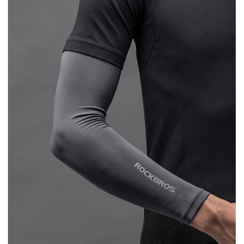 Manguillas Deportivas Respirables Premium Ciclismo Rockbros M Gris