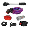 Set Bicicleta Luces Delantera Trasera Bombin De Mano Candado