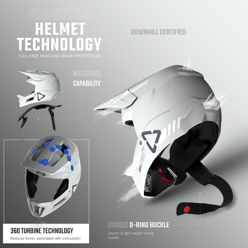 Casco Integral Bicicleta Mtb Leatt Gravity 1.0 V23 Dh Enduro Mi tienda-Repuesto-de-bicicleta