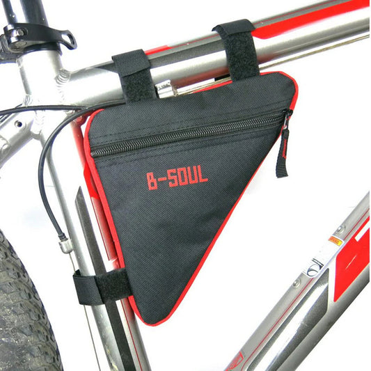 Bolso Triangular Cuadro Bicicleta Ergonomico Mtb Ruta Gravel Negro/rojo