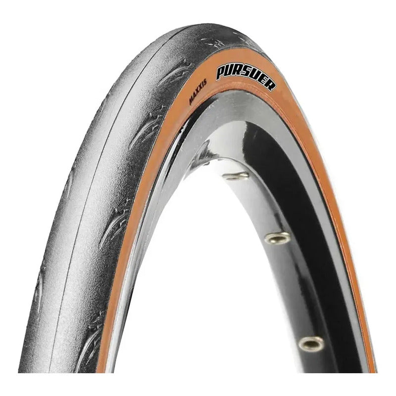 Neumatico 700x28c Maxxis Pursuer Tanwall Kevlar 60tpi Ruta Marrón/negro