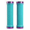Puños Bicicleta Trip Lock Grips Antideslizante Turquesa Turquesa / Morado