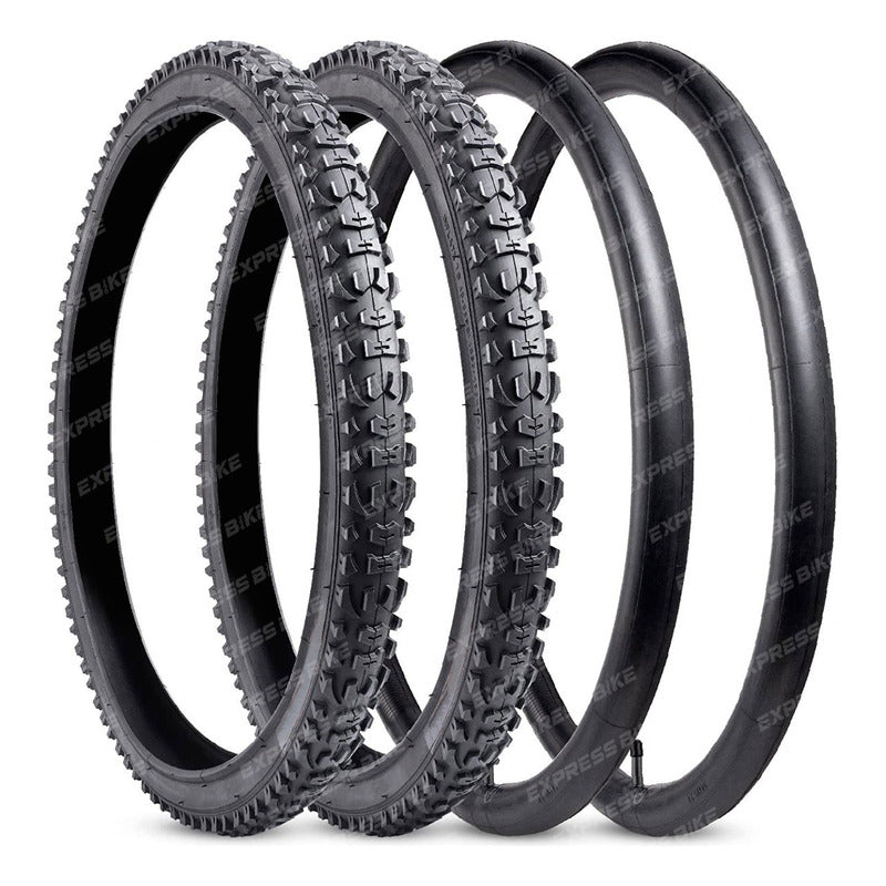 Pack 2 Neumaticos Y Camaras Aro 24 X 2.125 Rocky Mtb Mi tienda-Repuesto-de-bicicleta