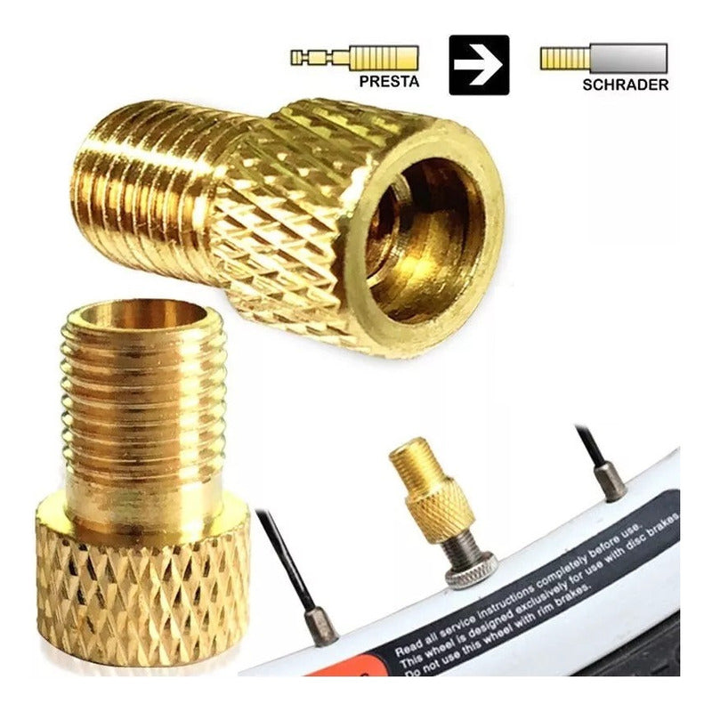 2x Adaptador De Válvula Francesa Presta A Auto Schrader Mi tienda-Repuesto-de-bicicleta