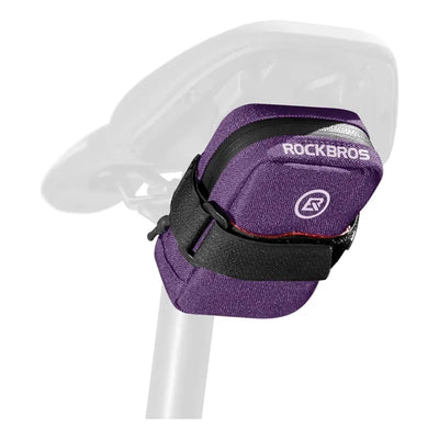 Bolso Alforja Para Sillín Bicicleta Compacto Rockbros Violeta Oscuro