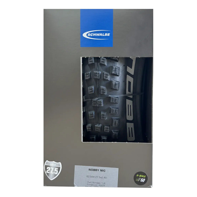 Neumatico Schwalbe Nobby Nic 27.5 X 2.40 Twinskin Tlr Addix Negro