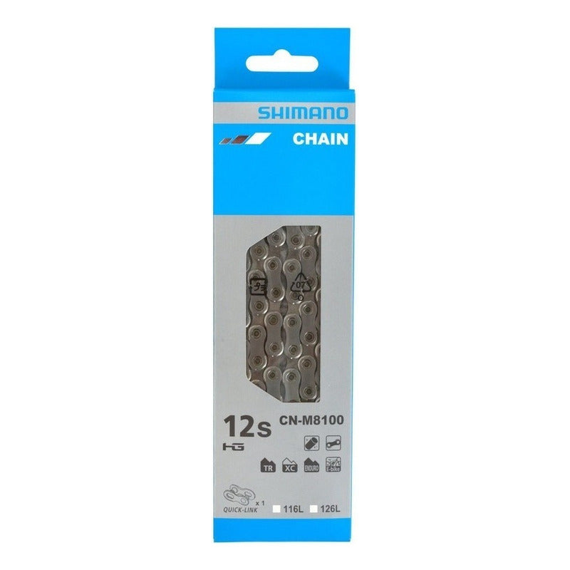 Cadena Shimano Xt Cn-m8100 12 Velocidades 126 Eslabones Mi tienda-Repuesto-de-bicicleta