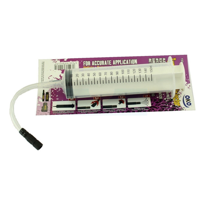 Jeringa Inyector Liquido Tubular Sellante Tubeless Oko 150ml Mi tienda-Repuesto-de-bicicleta