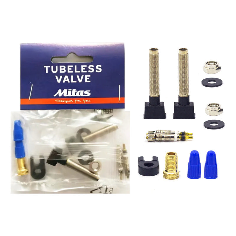 Pack 2 Valvulas Mitas Tubeless Desmontables Bicicleta Presta Mi tienda-Repuesto-de-bicicleta